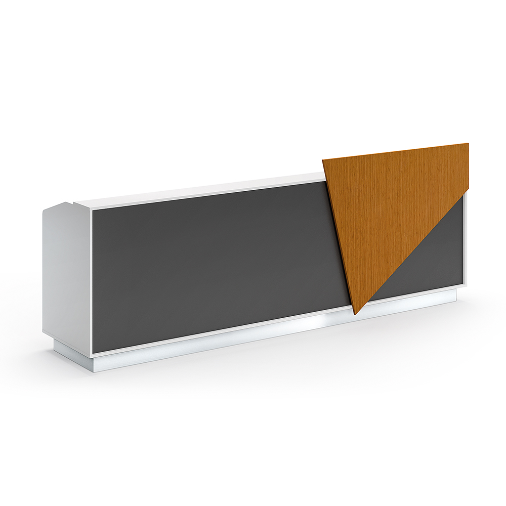 Custom Luxury Commercial Modern Reception Desk   QT 02C28 A 