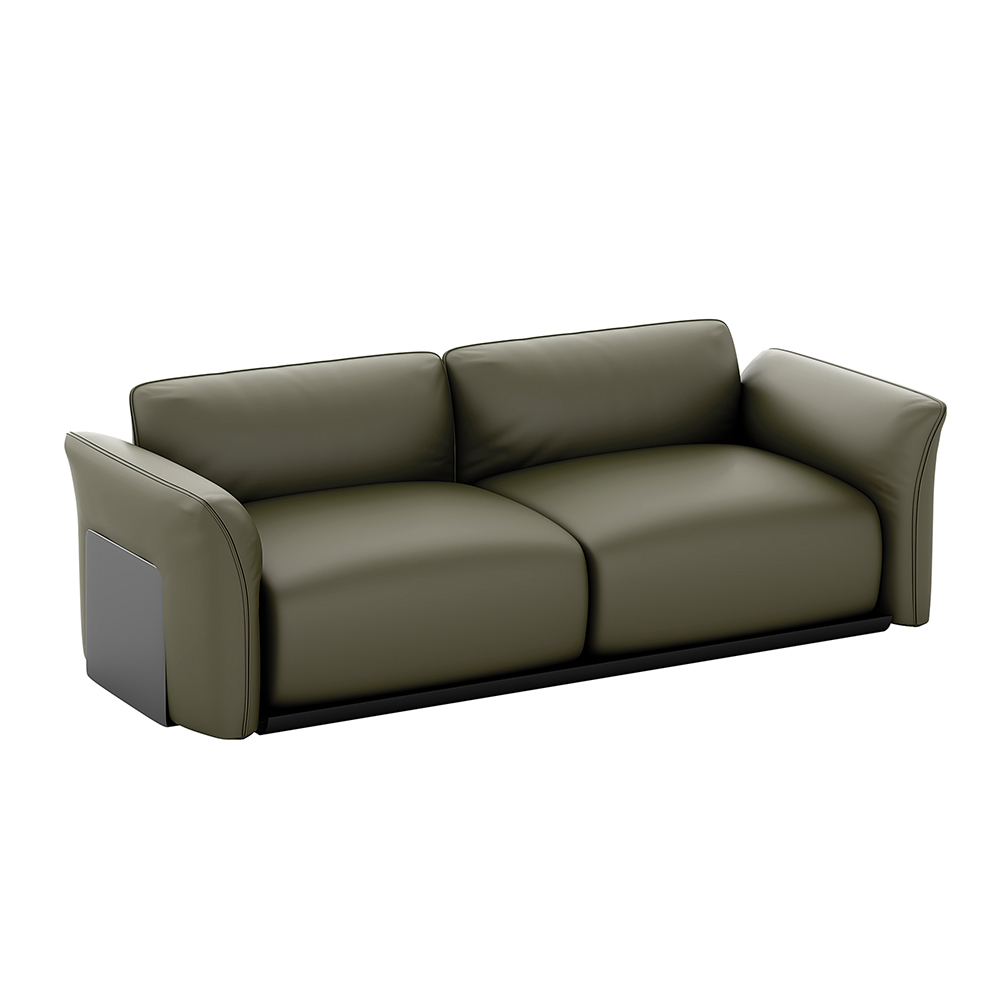 JUEDU MADDISON Three Seats Sofa | Standard Cushion | Darkgreen Leather