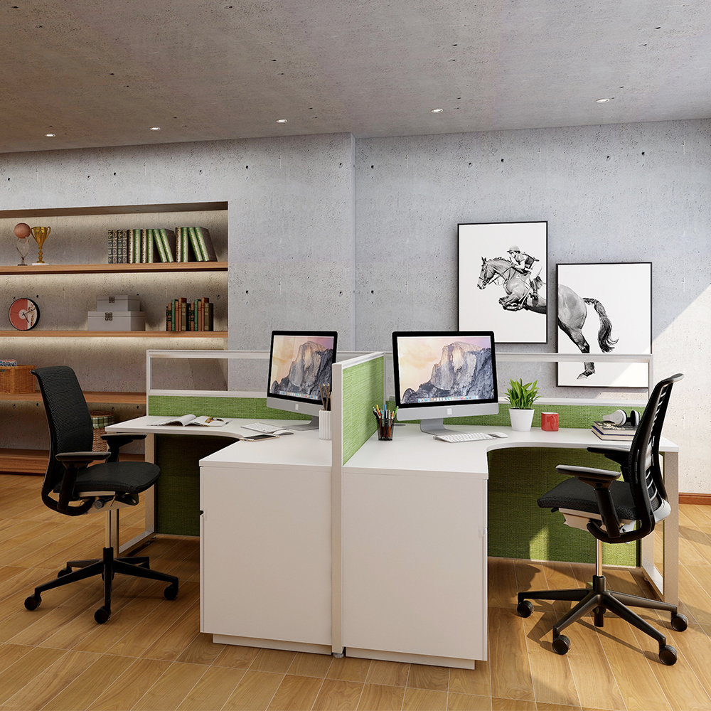 2 Person Office Cubicle Desk 