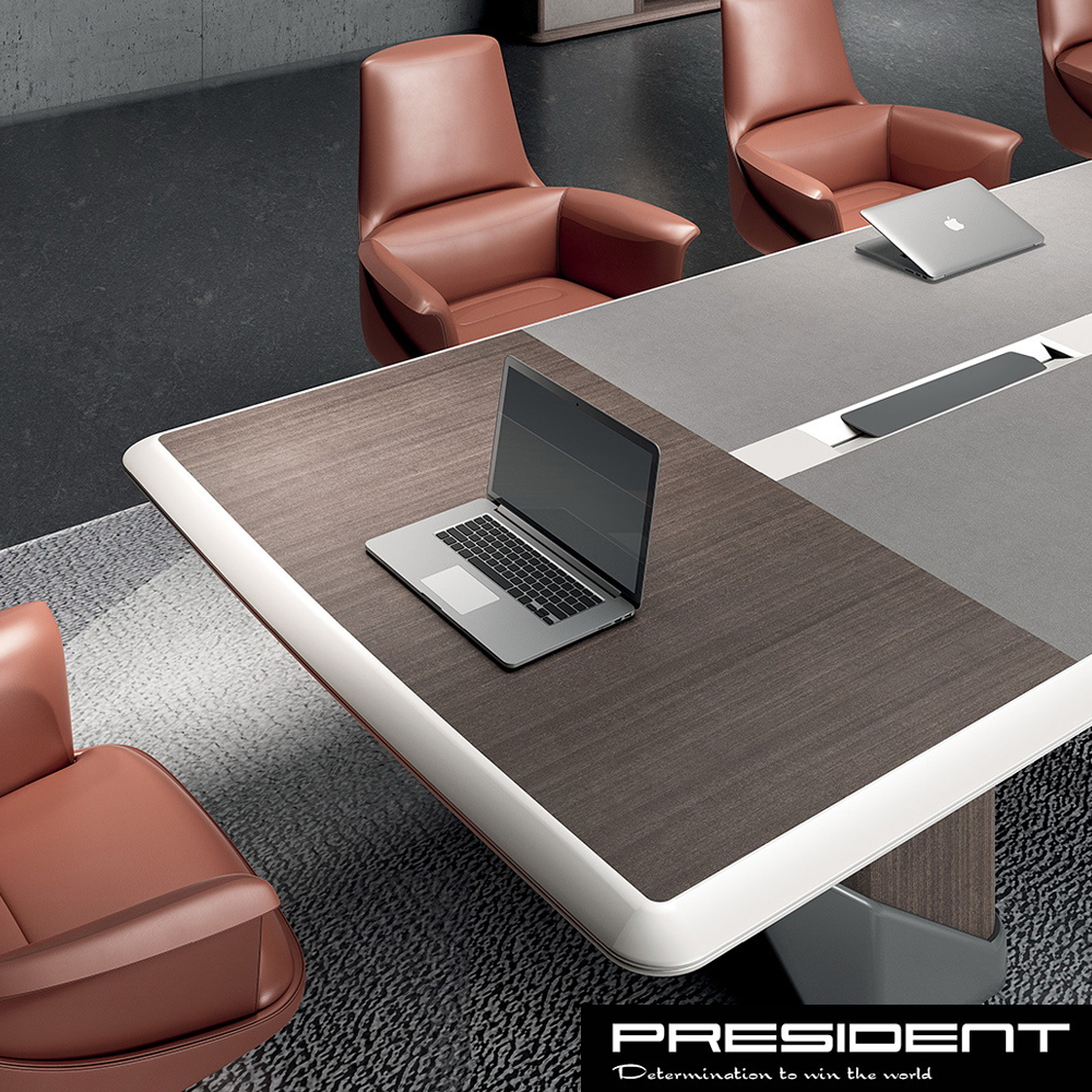 Modern Executive Desk with Leather Top