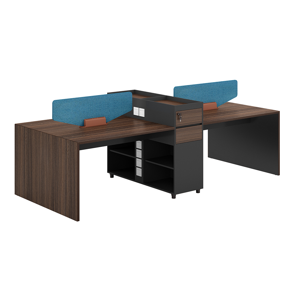 JIANGNAN CHARMET Modern Office workstation with High Cabinet Storage|For 4 persons|Four Seats