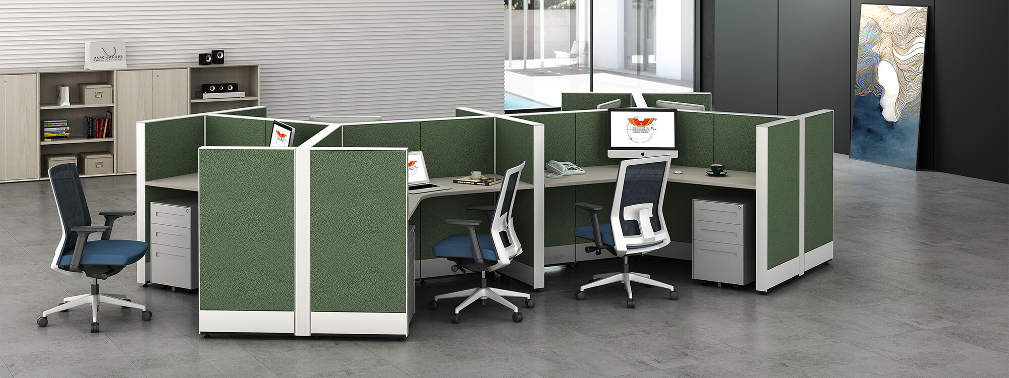 Modern Privacy Cubicles for Office | Hongye Office Furniture