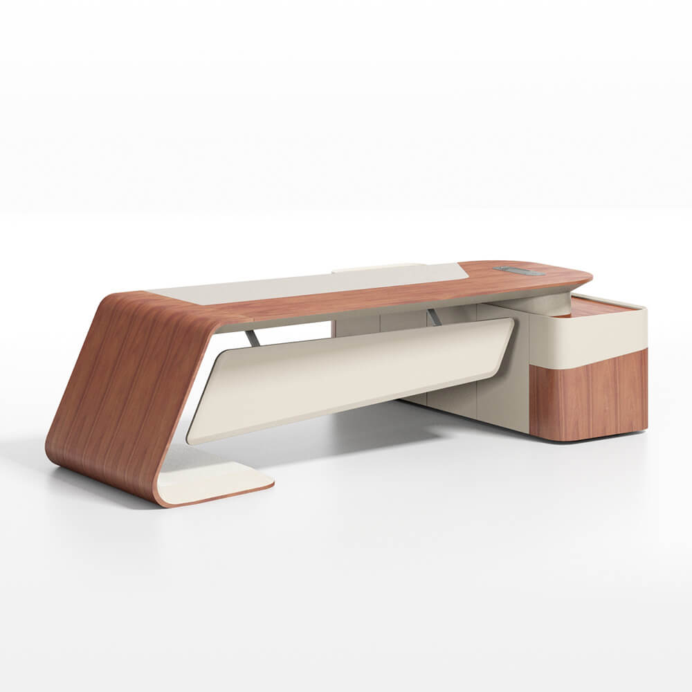 Modern Design CEO Boss L Shaped Desk for Luxury Executive Office