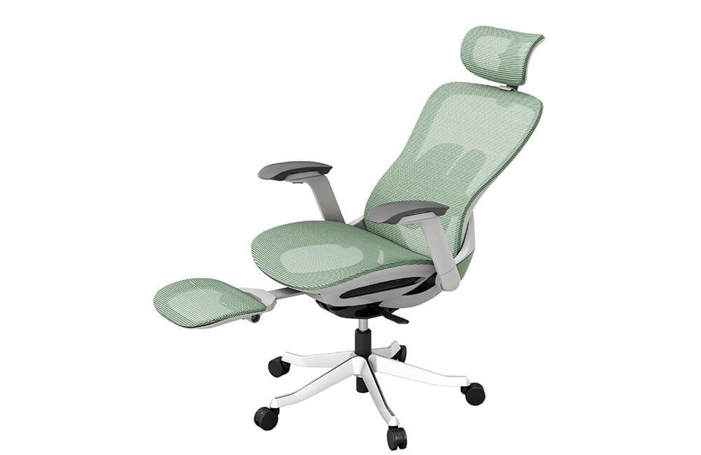 adjustable high office chair with footrest