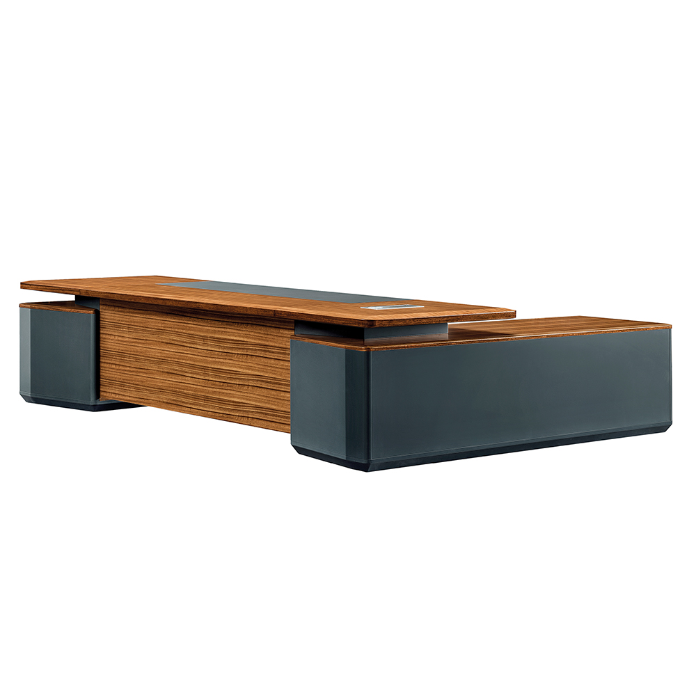 Modern L-shaped Executive Desk with Storage