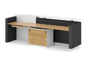 Marble Sintered Stone Top Reception Desk