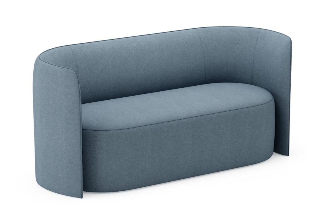 Blue Fabric Modular Lounge Sofa